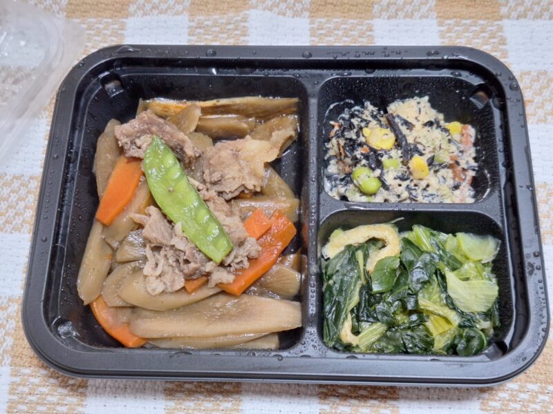 牛肉とごぼうのしぐれ煮 温めた後の状態