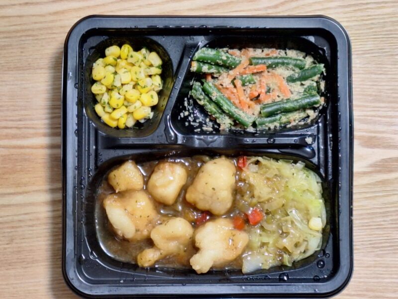 鶏唐揚げ香味ねぎソース 電子レンジで加熱した後