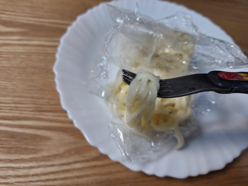 加熱後のミニうどん