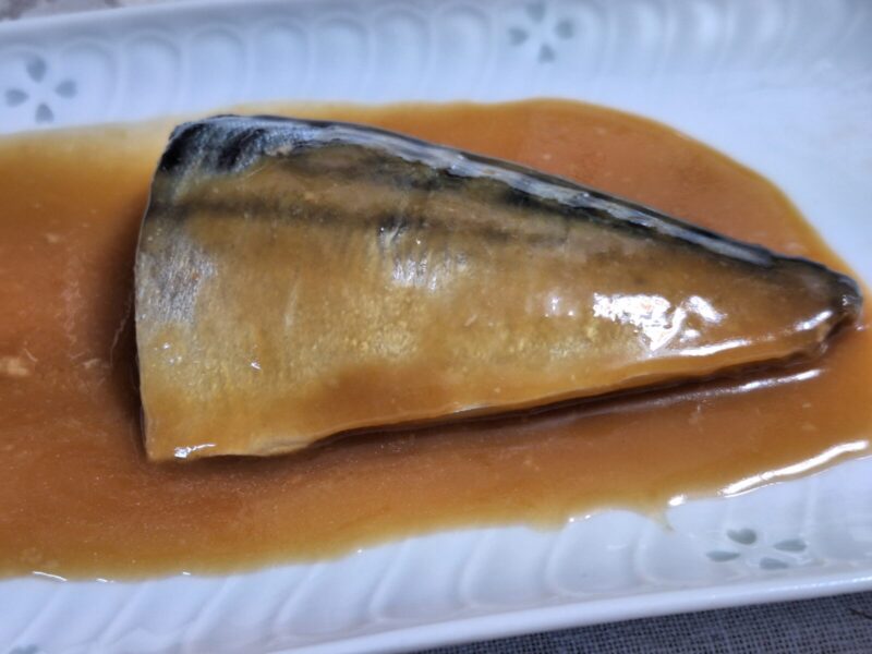 骨取りさばの味噌煮